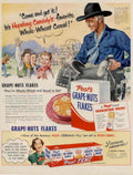 Vintage Grape Nuts 2 1950s Vintage Retro Advert Poster