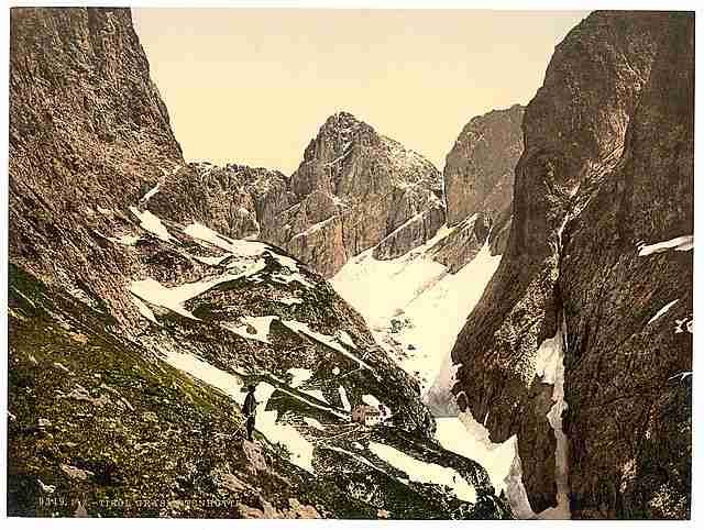 Vintage Grasleitenhutte Tyrol A4 Photo Print