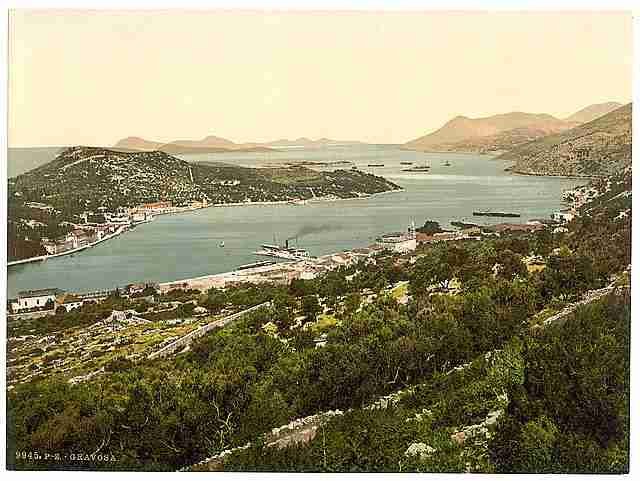 Vintage Gravosa II general view Dalmatia A4 Photo Print