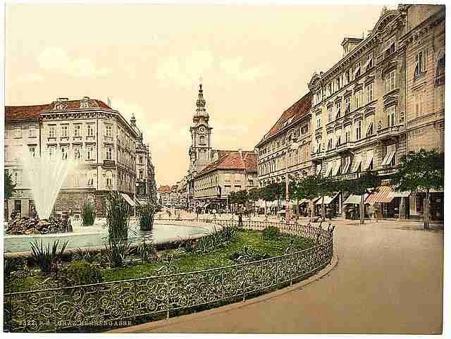 Vintage Graz Herrengasse Styria A4 Photo Print