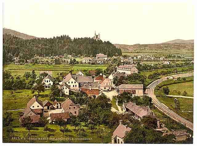 Vintage Graz Maria Strassengal & Judendorf Styria A4 Photo Print