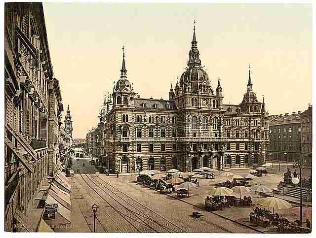 Vintage Graz court house Styria A4 Photo Print