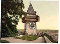 Vintage Graz the clock Styria A4 Photo Print