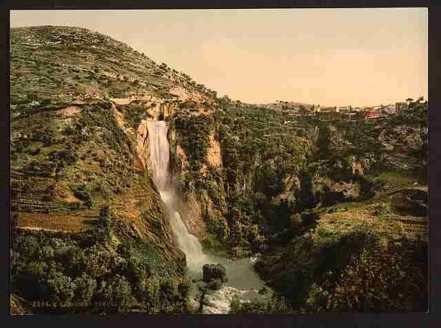 Vintage Great Cascade Tivoli Rome A4 Photo Print