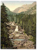 Vintage Great Kohlbach Middle Waterfall Tatra A4 Photo Print
