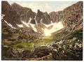 Vintage Great snow pit from below Riesengebirge A4 Photo Print