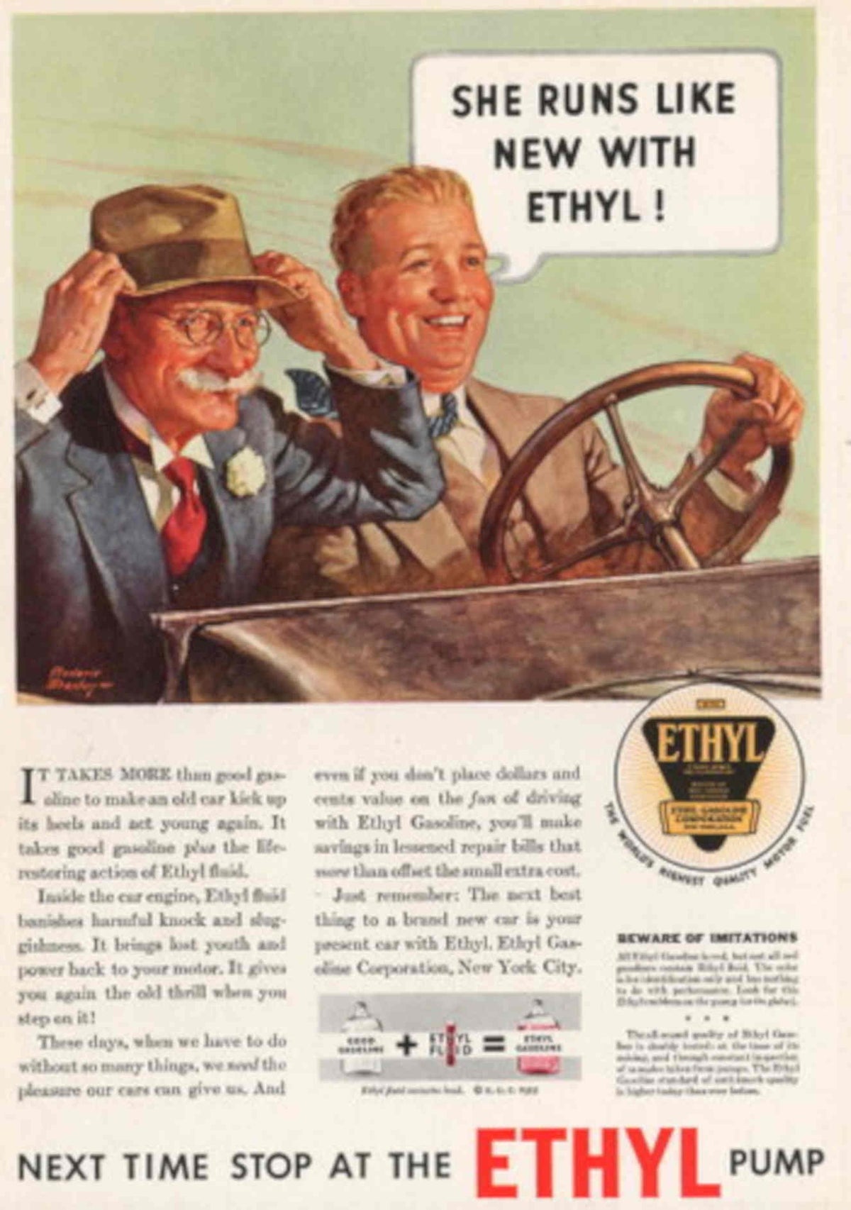 Vintage Green Car 1930s Vintage Retro Advert Poster