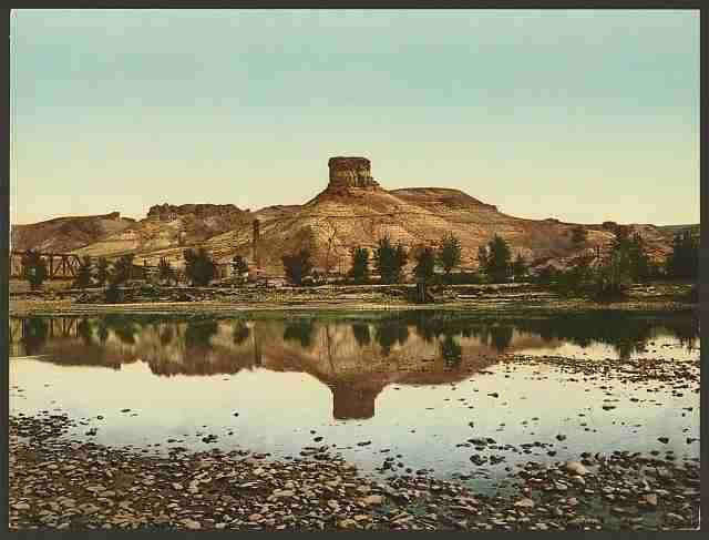 Vintage Green River Butte A4 Photo Print