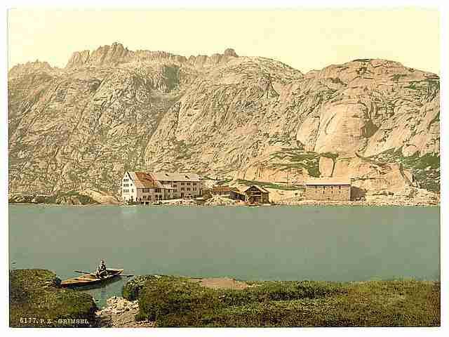 Vintage Grimselstrasse Grimsel Bernese Oberland A4 Photo Print