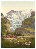 Vintage Grindelwald chalet II Bernese Oberland A4 Photo Print