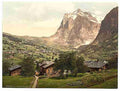 Vintage Grindelwald general view II Bernese Oberland A4 Photo Print
