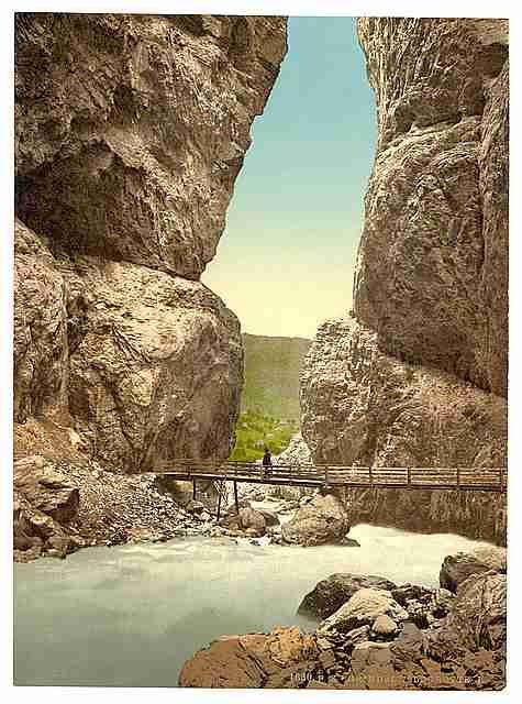 Vintage Grindelwald grotto I Bernese Oberland A4 Photo Print
