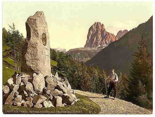 Vintage Grohmann Monument Tyrol A4 Photo Print