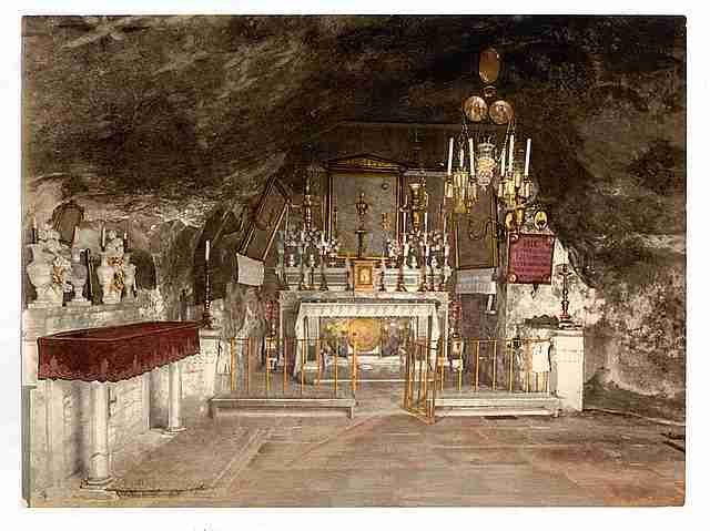 Vintage Grotto of the Agony Jerusalem A4 Photo Print