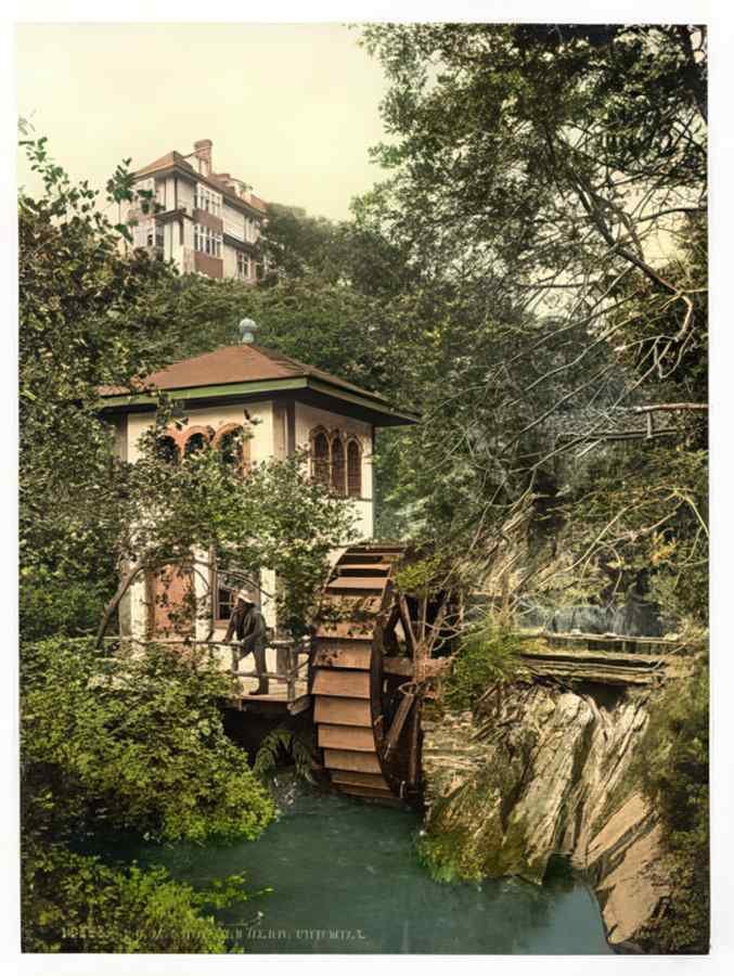 Vintage Groudle Glen The Mill Isle Of Man England A4 Photo Print