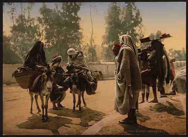 Vintage Group before Bab Aleona Tunis A4 Photo Print