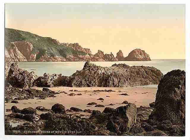 Vintage Guernsey Moulin Huet Bay I Channel Islands A4 Photo Print