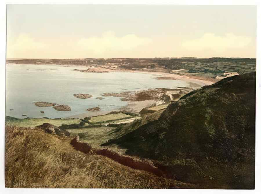 Vintage Guernsey Rocquaine Bay Channel Islands England A4 Photo Print