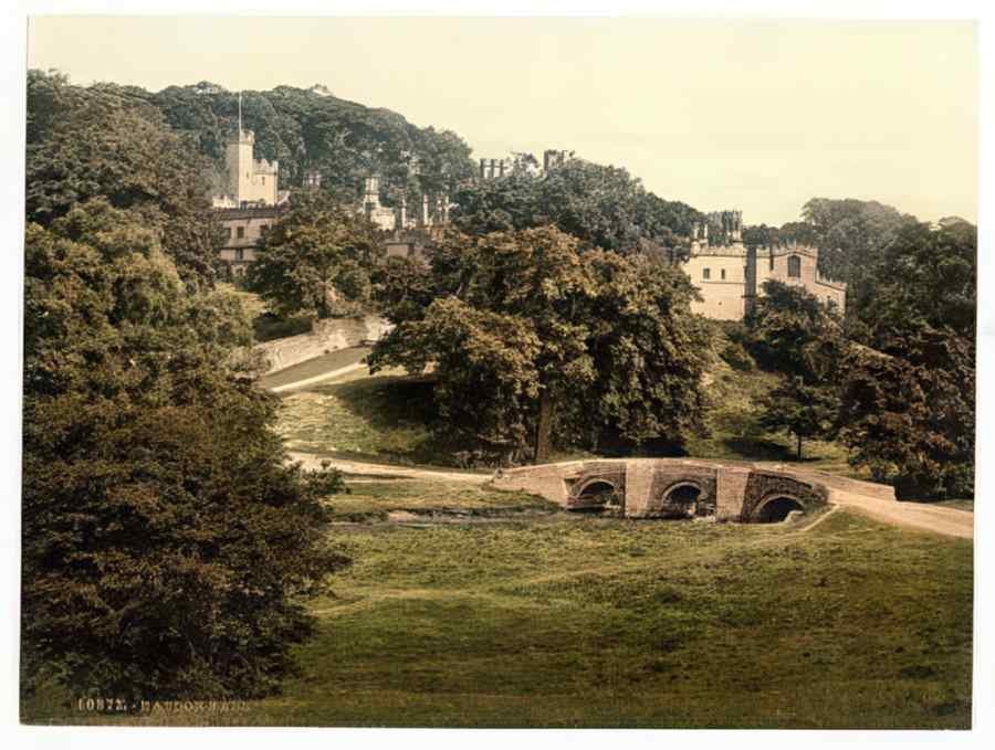 Vintage Haddon Hall Derbyshire England A4 Photo Print
