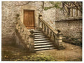 Vintage Haddon Hall Dorothy Vernons Steps Derbyshire England A4 Photo Print