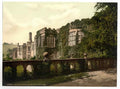 Vintage Haddon Hall From Terrace Steps Derbyshire England A4 Photo Print