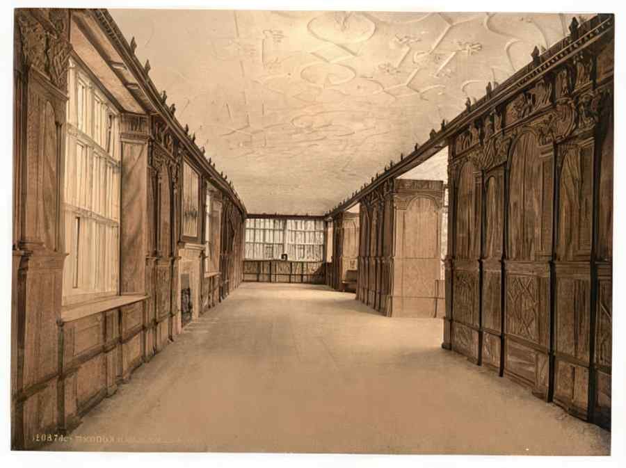 Vintage Haddon Hall The Ball Room Derbyshire England A4 Photo Print