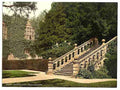 Vintage Haddon Hall the terrace steps Derbyshire A4 Photo Print
