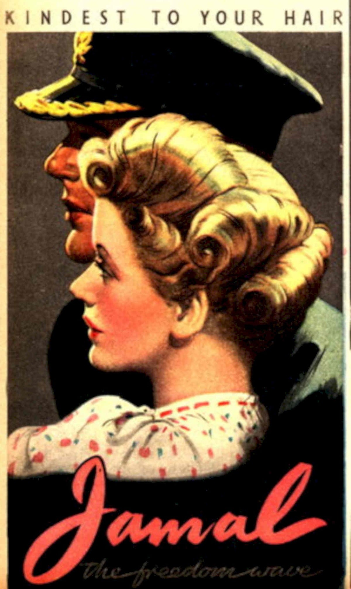 Vintage Hair Jamal 1940s Vintage Retro Advert Poster