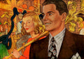 Vintage Halloween Couple 1940s Vintage Retro Advert Poster