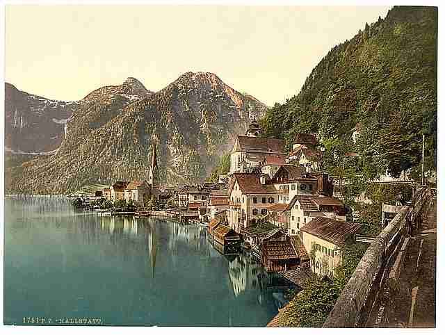 Vintage Hallstatt Upper Austria A4 Photo Print