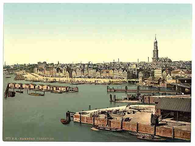 Vintage Hamburg from the Watch Tower A4 Photo Print