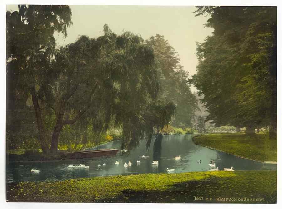 Vintage Hampton Court Park London And Suburbs England A4 Photo Print