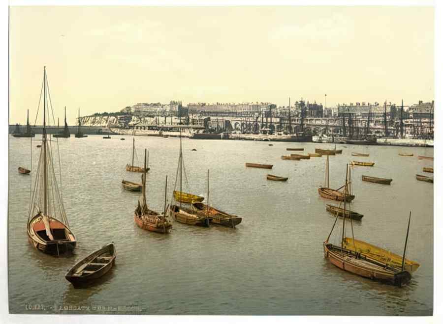 Vintage Harbour I Ramsgate England A4 Photo Print