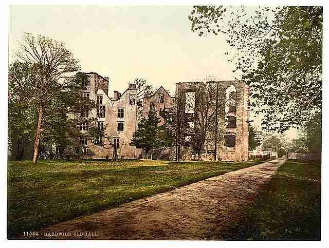 Vintage Hardwick Old Hall Derbyshire A4 Photo Print