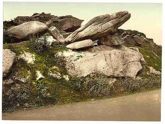 Vintage Hathersage Toad Rock Derbyshire A4 Photo Print