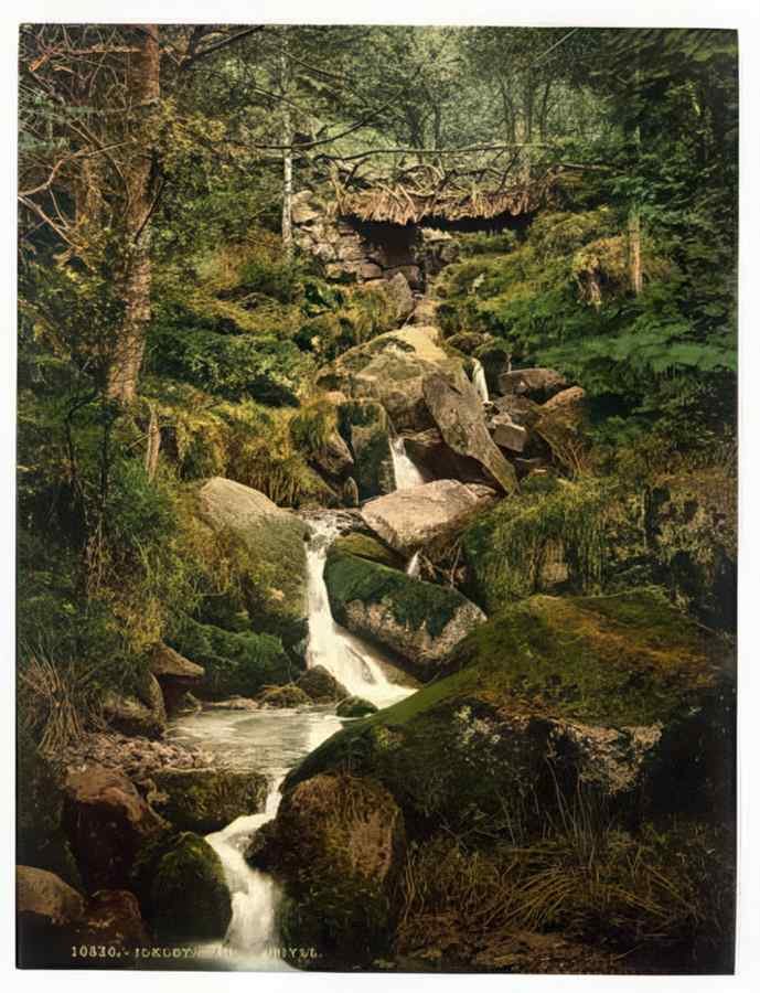 Vintage Hebers Ghyll Ilkley England A4 Photo Print