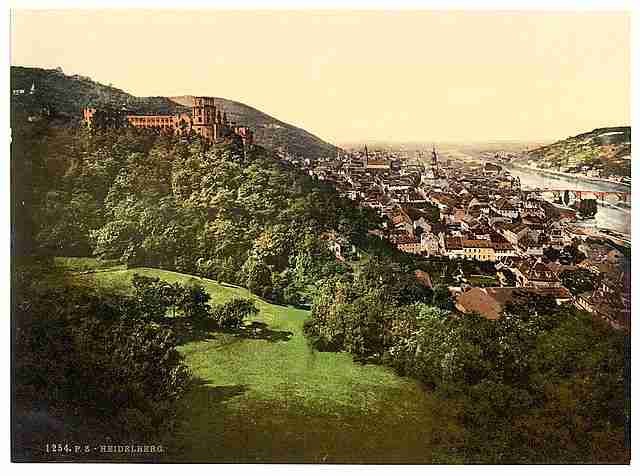 Vintage Heidelberg III Baden Germany A4 Photo Print
