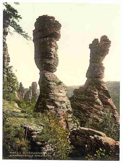 Vintage Hercules Pillar Bad Schweizermuhle Saxony A4 Photo Print