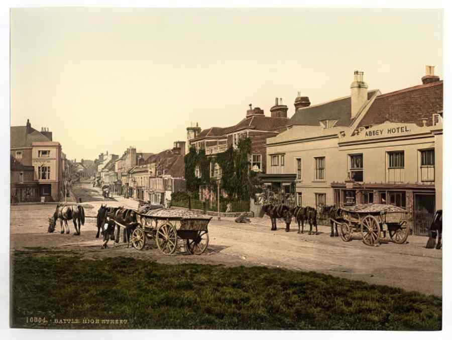 Vintage High Street Battle England A4 Photo Print