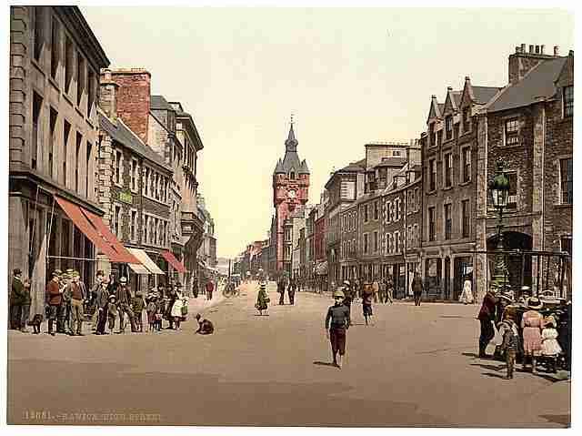 Vintage High Street Hawick A4 Photo Print