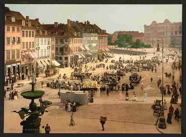 Vintage Hochbrucke Square Copenhagen A4 Photo Print