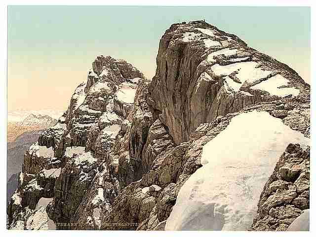 Vintage Hocheck and Mittelspitze Waltzman Upper Bavaria A4 Photo Print