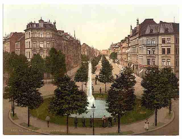 Vintage Hohenstaufenring Cologne the Rhine A4 Photo Print