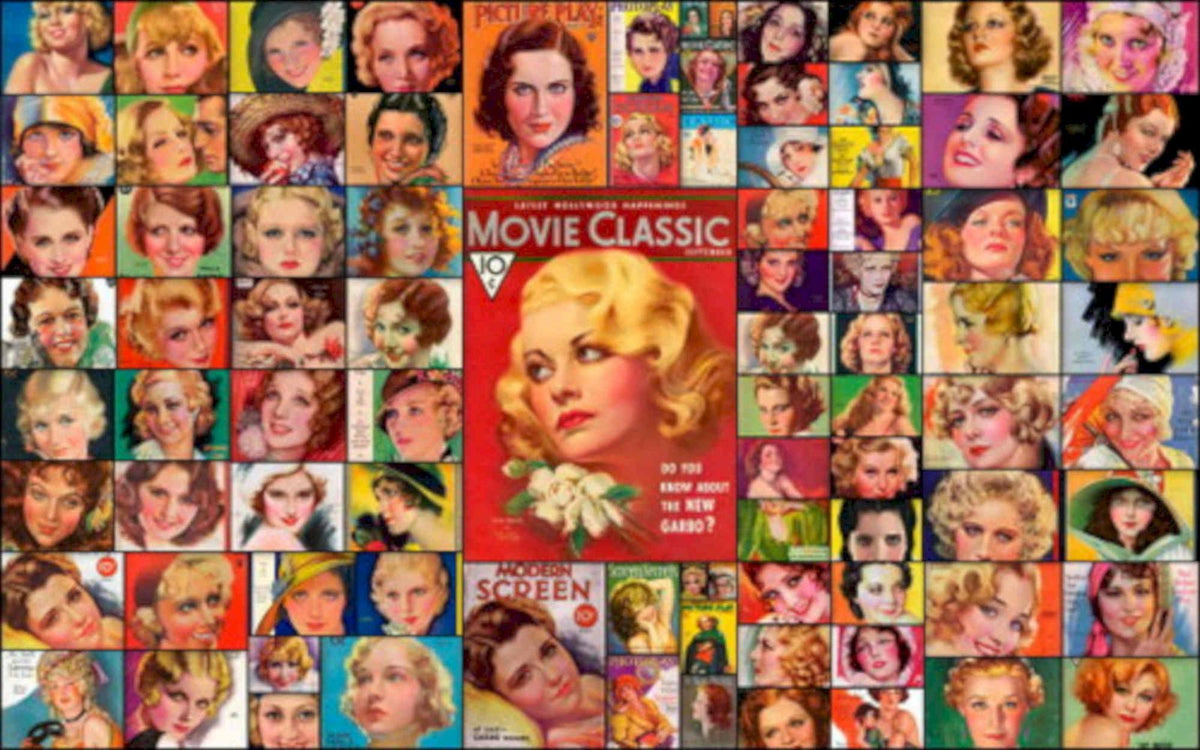 Vintage Hollywood Actresses 1930s Vintage Retro Advert Poster