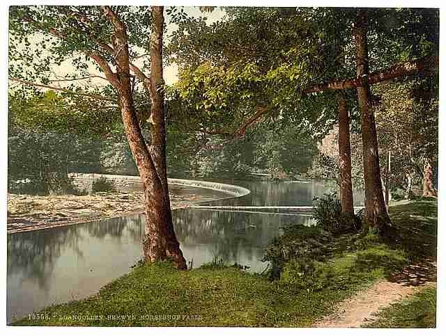 Vintage Horseshoe Falls Berwyn Valley Llangollen A4 Photo Print