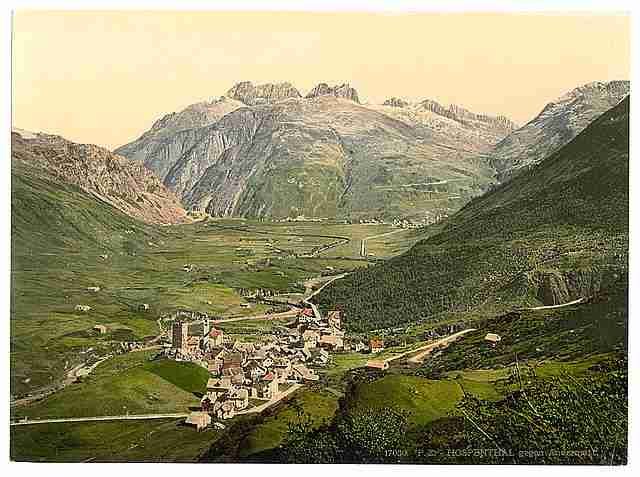 Vintage Hospenthal Andermatt A4 Photo Print