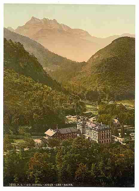Vintage Hotel Aigle Vaud Canton of A4 Photo Print