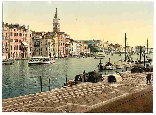 Vintage Hotel Bauer Grunewald Venice A4 Photo Print