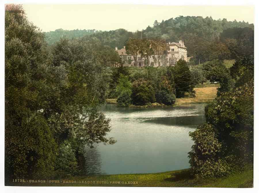 Vintage Hotel From Gardens Grangeoversands England A4 Photo Print