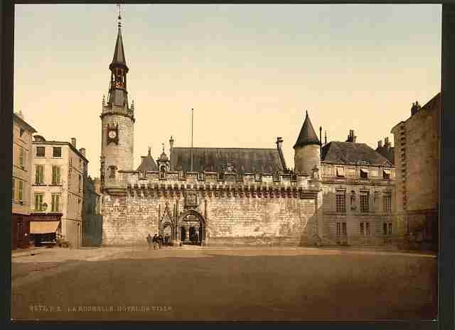 Vintage Hotel de ville La Rochelle A4 Photo Print
